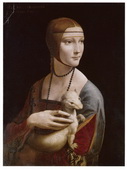 Леонардо да Винчи Дама с горностаем. Портрет Чечилии Галлерани. 1490