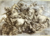Леонардо да Винчи Рисунок Битва при Ангьяри