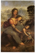 Леонардо да Винчи Святая Анна с Марией и младенцем Христом. 1510