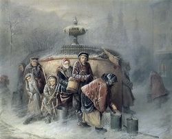 Перов В. Г. Очередные у бассейна 1865