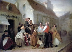 Перов В. Г. Продавец песенников в Париже 1864