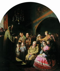 Перов В. Г. Проповедь в селе 1861