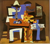 Пабло Пикассо Три музыканта (с собакой) 1921