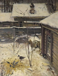 Саврасов А. К. Дворик.Зима 1870