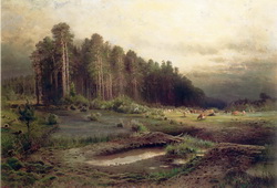 Саврасов А. К. Лосиный остров в Сокольниках 1869