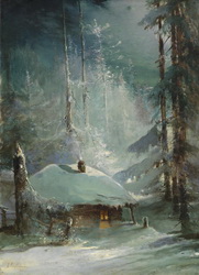 Саврасов А. К. Хижина в зимнем лесу 1888