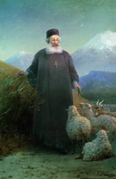 Айвазовский И. К. Католикос Хримян в окрестностях Эчмиадзина. 1896