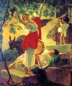 Брюллов К. П. Девушка, собирающая виноград в окрестностях Неаполя (1827)