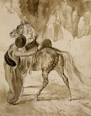 Брюллов К. П. Турок, садящийся на коня (1835)